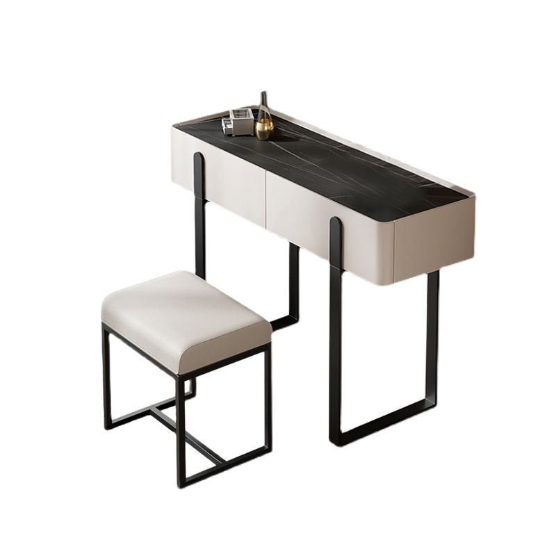 Consejo contemporáneo de tocador de piedra Tope Tope Tope con taburetes con taburetes