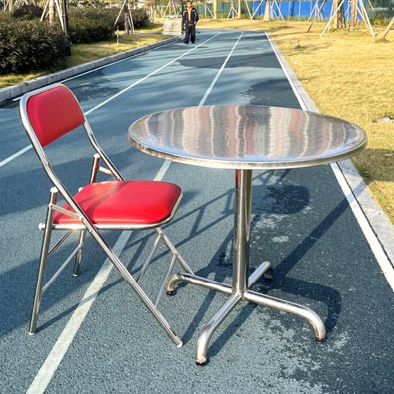 Edelstahl Rahmenkonferenzstuhl Armless Leder Rücken- und Sitzstuhl