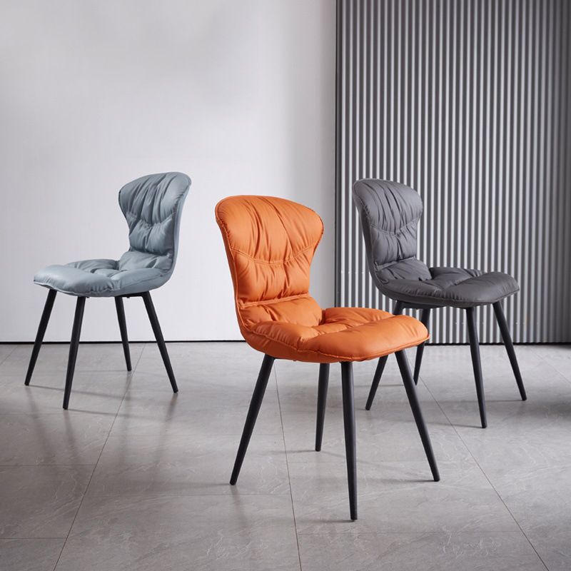 Contemporary Style Dining Chair Kitchen Armless Chair with Metal Legs Clearhalo 'Dining Chairs' 'Dining Tables & Seating' 'dining_chair' 'furn' 'furn_dining_chair' 'Furniture' 'furniture_dining_chair' 'Kitchen & Dining Furniture' 1200x1200_a9d951ba-7e24-408b-b7e1-a357e76dd673