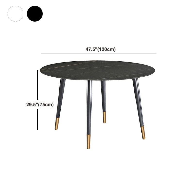 Traditional Luxury Dining Table Stone and Metal Round Tripod Base Dining Table Clearhalo 'Dining Tables & Seating' 'Dining Tables' 'dining_table' 'furn' 'furn_dining_table' 'Furniture' 'furniture_dining_table' 'Kitchen & Dining Furniture' 'kitchen' 'kitchen_dining_table' 1200x1200_a9db2868-04cc-47d5-8866-a2038bf496d3
