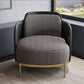 Contemporary Living Room with Goldtone Legs Basic Four Leg Accent Armchair
