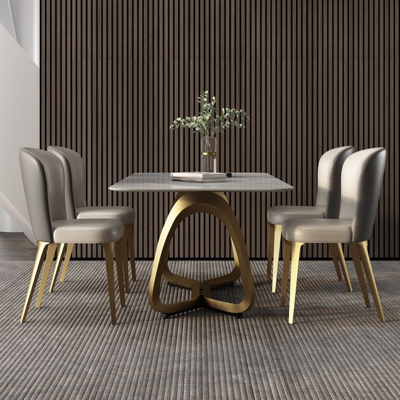 Luxury Sintered Stone Top Dining Set Rectangle 1/2/5/6/7 Pieces Dining Room Table Set Clearhalo 'Dining Room Sets' 'Dining Tables & Seating' 'dining_room_set' 'furn' 'furn_dining_room_set' 'Furniture' 'furniture_dining_room_set' 'Kitchen & Dining Furniture' 1200x1200_a9dcfe43-6dc5-49cf-933a-7e37b3a0a092