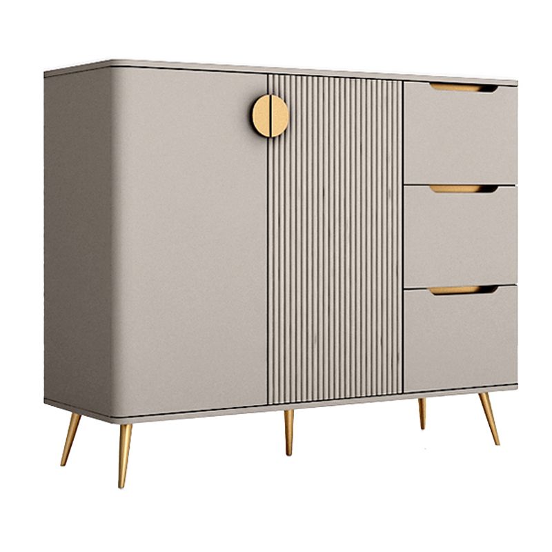 Glam Style Dining Buffet Stone Sideboard Table with Cabinets Clearhalo 'buffet_sideboard' 'Buffets & Sideboards' 'furn' 'furn_buffet_sideboard' 'Furniture' 'Kitchen & Dining Furniture' 1200x1200_a9df3d66-b833-4298-a635-84e7e33cb1b4