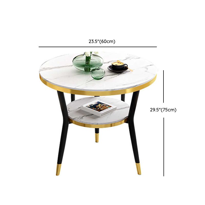 Glossy White Stone Dining Table Set 1/2/4 Pcs Glam Dinette Set with Leather Chairs