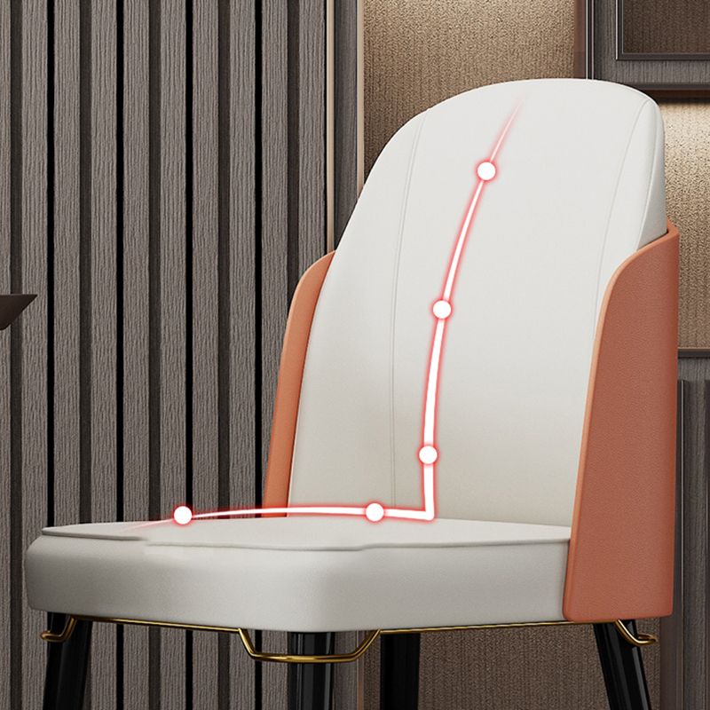 Nordic Style Wood Dining Chair PU Leather Armless Dining Chairs for Home Use Clearhalo ' kitchen&dining_furn' 'Dining Chairs' 'Dining Tables & Seating' 'dining_chair' 'furn' 'furn_dining_chair' 'Furniture' 'furniture_dining_chair' 'Kitchen & Dining Furniture' 'kitchen' 1200x1200_a9e2642d-9558-4c52-bc84-cf7f8edc7e57