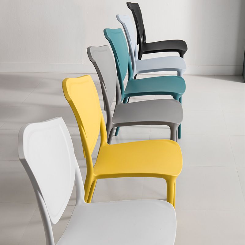 Nordic Armless Side Chairs Open Back Chairs with Plastic Legs for Home Use Clearhalo 'Dining Chairs' 'Dining Tables & Seating' 'dining_chair' 'furn' 'furn_dining_chair' 'Furniture' 'Kitchen & Dining Furniture' 1200x1200_a9e302ab-336f-4d4c-96dc-083b29d144f4