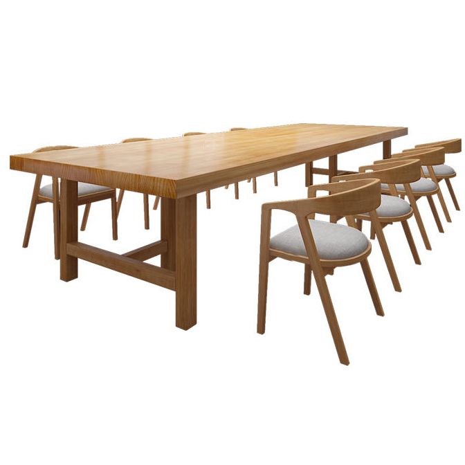Mesa de reunión de madera sólida de pino escritorio de oficina rectangular de estilo moderno