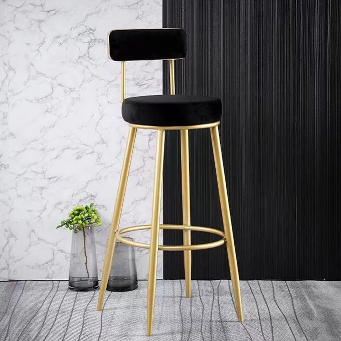 Scandinavian Round Armless Counter Stools Upholstered Bar Stools for Home Clearhalo 'Bar Furniture' 'Bar Stools' 'bar_stools' 'furn' 'furn_bar_stools' 'Furniture' 'furniture_bar_stools' 'Kitchen & Dining Furniture' 1200x1200_a9e49611-f9d6-4f6f-bcc0-64829cdb116c