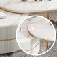 Round Coffee Table Slate Frame Nesting Coffee Table Set with Drawer Clearhalo 'Coffee & Accent Tables' 'Coffee Tables' 'coffee_tables' 'furn' 'furn_coffee_tables' 'Furniture' 'Living Room Furniture' 1200x1200_a9e699f1-1431-42dd-ade7-509107068b1b