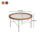 Modern Cross Legs Coffee Table Round Glass Top Coffee Cocktail Table for Living Room Clearhalo 'Coffee & Accent Tables' 'Coffee Tables' 'coffee_tables' 'furn' 'furn_coffee_tables' 'Furniture' 'Living Room Furniture' 1200x1200_a9e963e8-2938-41a9-87b4-49e5c1c429d0