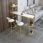 Glam Style 1/2/3 Pieces Bar Table Set Rectangle Bar Table with High Stools for Home Clearhalo 'Bar Furniture' 'furn' 'furn_home_bar_bar_sets' 'Furniture' 'Home Bars & Bar Sets' 'home_bar_bar_sets' 'Kitchen & Dining Furniture' 1200x1200_a9ea25bf-2c13-4395-a44b-b472f650fd6e