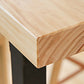 Rectangle Pine Wood Counter Table Contemporary Bar Table with Storage Rack