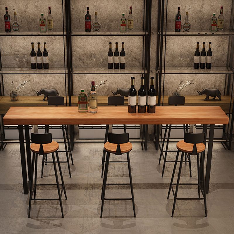Tavolo da pub moderno altezza in legno massiccio tavolo da bar rettangolo per interno