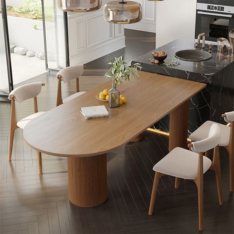 Contemporary Solid Wood Dining Table 3 Legs Dining Table for Dining Room Clearhalo 'Dining Tables & Seating' 'Dining Tables' 'dining_table' 'furn' 'furn_dining_table' 'Furniture' 'furniture_dining_table' 'Kitchen & Dining Furniture' 'kitchen' 'kitchen_dining_table' 1200x1200_a9ed12cf-9a18-4009-856e-77c3c7a812d9