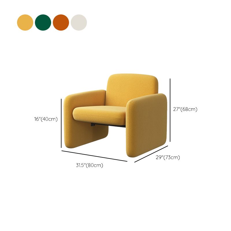 Mid-century Modern Accent Armchair Solid Color Fixed Back Armchair Clearhalo 'Accent Chairs' 'accent_chairs' 'Chairs & Seating' 'furn' 'furn_accent_chairs' 'Furniture' 'Living Room Furniture' 1200x1200_a9ee6568-ea95-41ea-b34c-727ba42edd8f