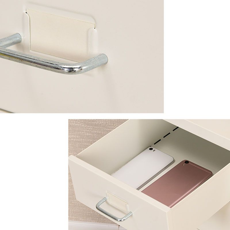 Pedestal de archivo de marco de acero de archivos contemporáneos con bloqueo de llave