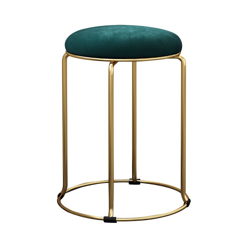 Round Standard Ottoman Mildew Resistant Solid Corduroy Glam Ottoman