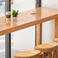 Solid Wood Trestle Cocktail Bar Table Modern Footrest Pub Height Dining Table in Natural Clearhalo 'Bar Furniture' 'Bar Tables' 'bar_tables' 'furn' 'furn_bar_tables' 'Furniture' 'Kitchen & Dining Furniture' 1200x1200_a9f22dc7-4b5b-438a-975a-27055e3d2e94