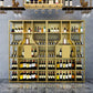 Metal Floor Wine Bottle Rack Glam Wine Bottle Holder with Shelf Clearhalo 'furn' 'furn_wine_racks' 'Furniture' 'Kitchen & Dining Furniture' 'Wine Racks' 'wine_racks' 1200x1200_a9f3e549-4f7e-4fe9-b531-6a19f642e9d1