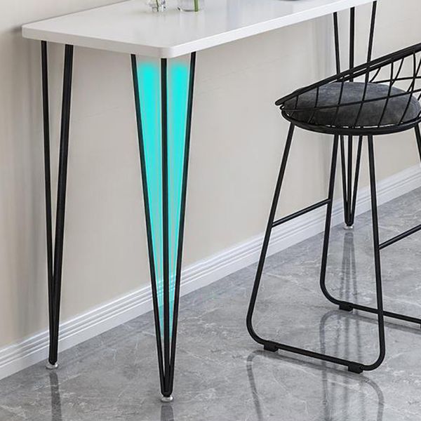 Tavolo da bar per top in legno per finitura lucidata tavolo da pub in metallo in metallo