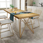 Traditional Luxury Rectangle Dining Room Table Pine Solid Wood Table with 4 Metal Legs for Home Clearhalo ' dining_table' 'Dining Tables & Seating' 'Dining Tables' 'furn' 'furn_dining_table' 'Furniture' 'furniture_dining_table' 'Kitchen & Dining Furniture' 'kitchen&dining_furn' 'kitchen' 'kitchen_dining_table' 1200x1200_a9f3ee64-9d72-4c72-a823-50cfcaeaf7d0