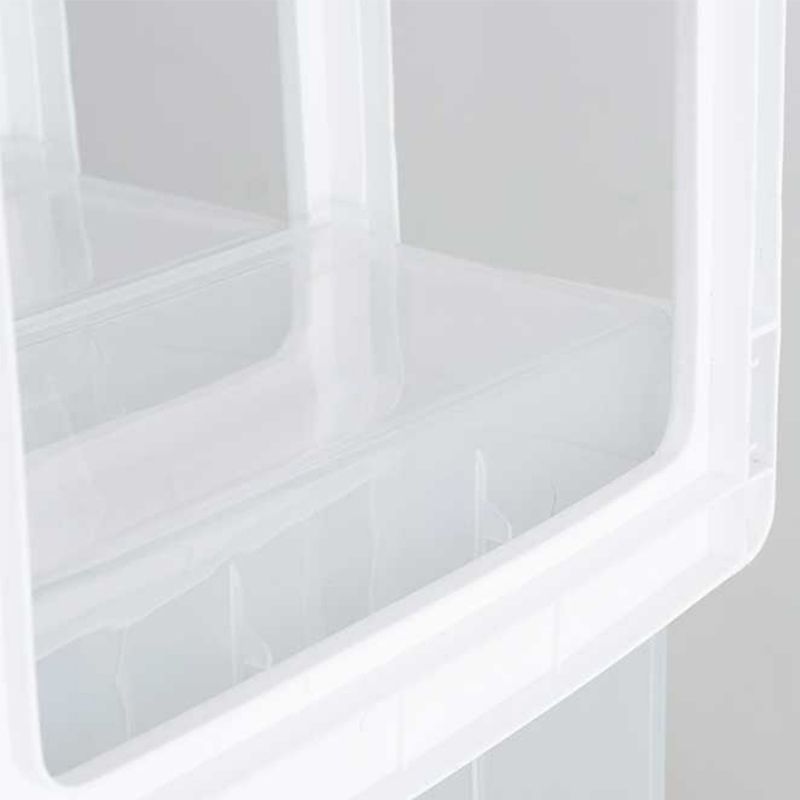 Gabinetto del file trasparente verticale moderno mobile in plastica per l'ufficio di casa