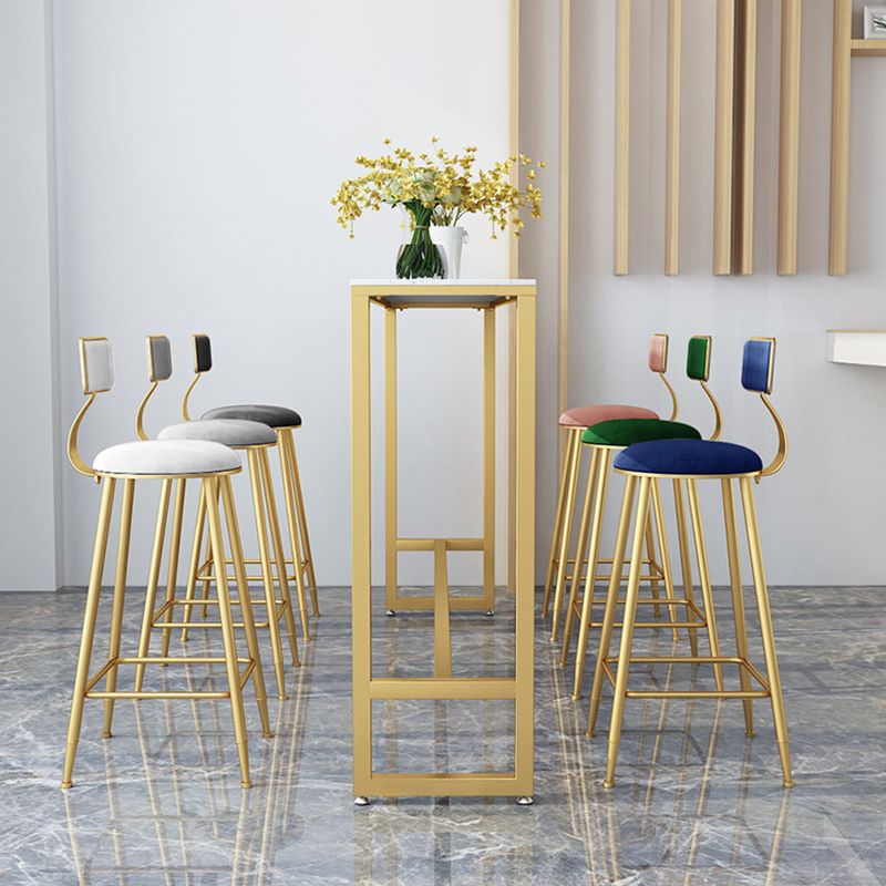 Stone Bar eettafel Glam -stijl rechthoekige staaftafel met schroefvoetstuk voor keuken