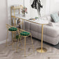 Glam Style Bar Table 42-inch Height Artificial Marble Top and Iron Pedestal Pub Table Clearhalo 'Bar Furniture' 'Bar Tables' 'bar_tables' 'furn' 'furn_bar_tables' 'Furniture' 'furniture_bar_tables' 'Kitchen & Dining Furniture' 1200x1200_a9f5202f-d12c-4cc4-9a8e-ec13d3cb2c58