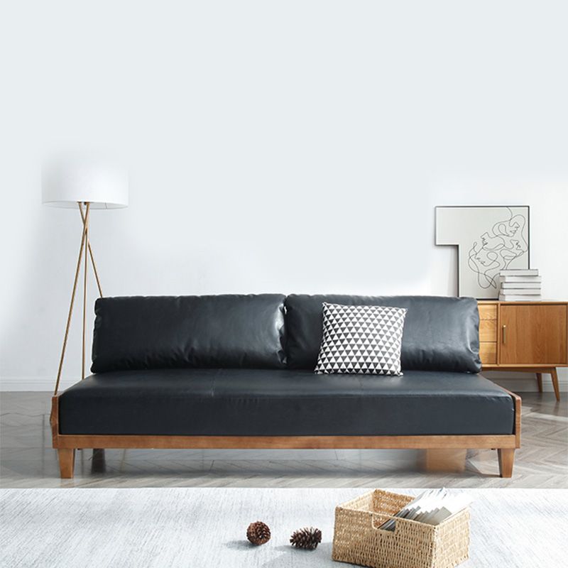 28,3 "H Faux Leder Armless Cabrio -Sofa für Wohnzimmer