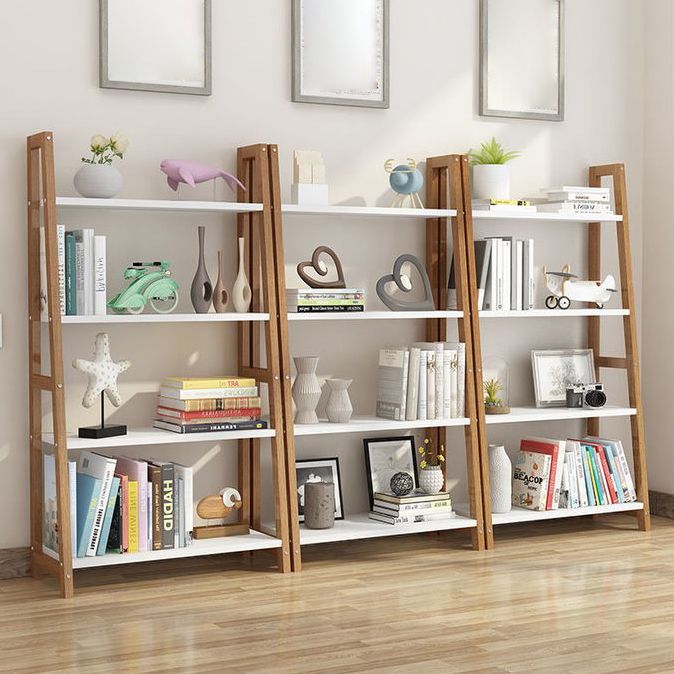Modern Solid Wood Bookcase Ladder Bookshelf for Any Room, 12" W Clearhalo 'Bookcases' 'furn' 'furn_bookcases' 'Furniture' 'Office Furniture' 1200x1200_a9f5b78b-4d4f-475f-b69a-328e96f3e068
