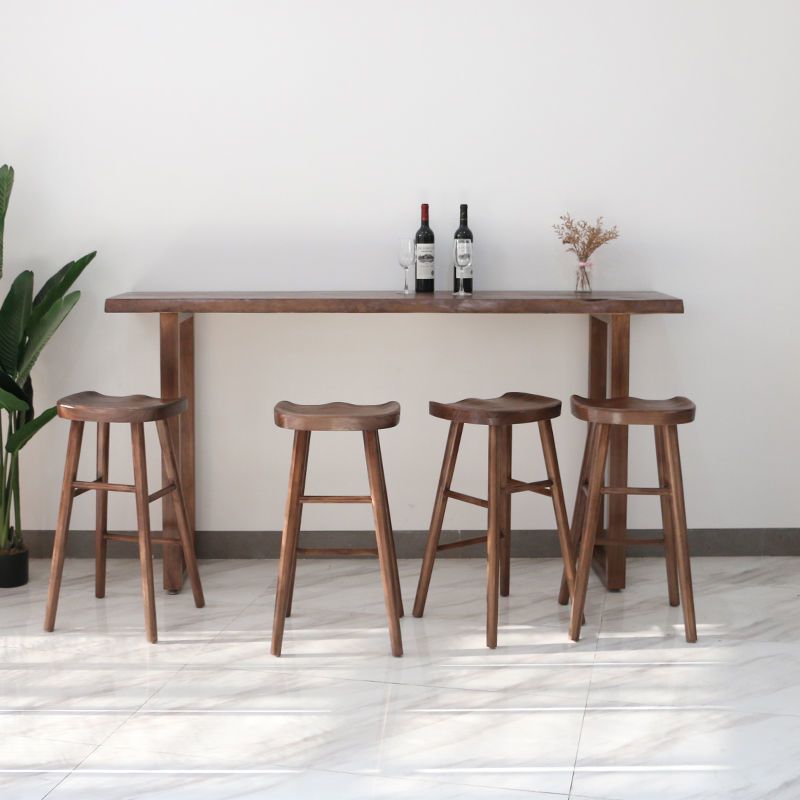 Contemporary Style Dining Wooden Table Bar Counter Table for Kitchen Clearhalo 'Bar Furniture' 'Bar Tables' 'bar_tables' 'furn' 'furn_bar_tables' 'Furniture' 'furniture_bar_tables' 'Kitchen & Dining Furniture' 1200x1200_a9f747f1-08a7-4bf8-be4f-56347b7d94bd