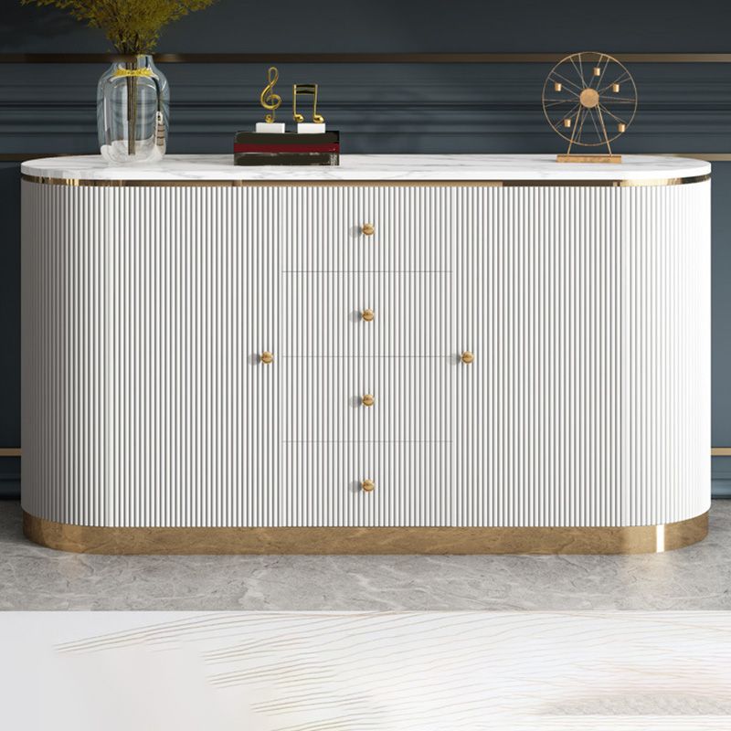 Glam Buffet Sideboard a 4 cassetti e mobili a 2 porte a buffet, 16 "W x 31" H