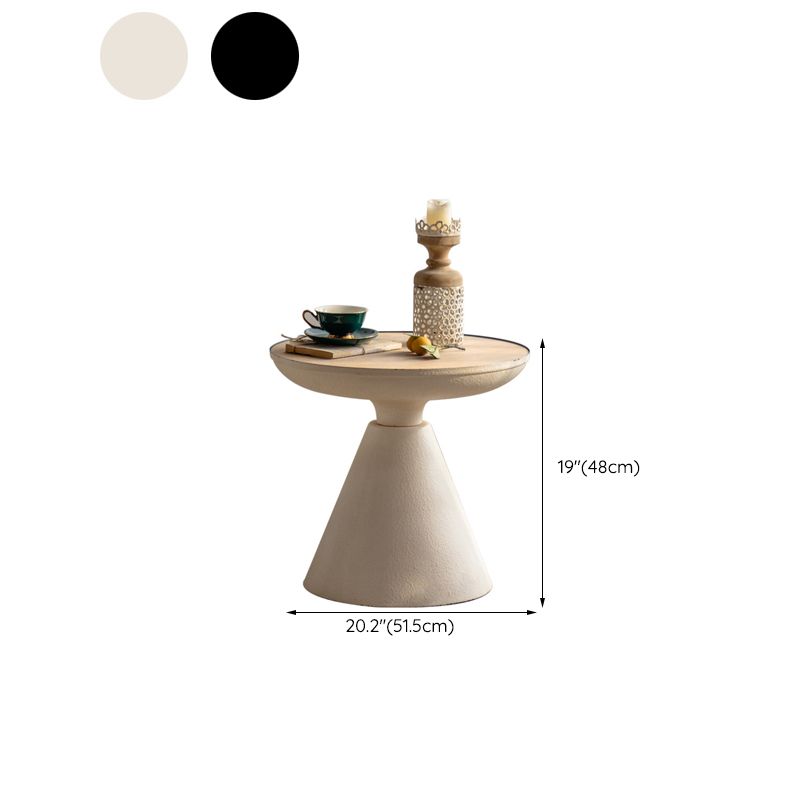 20" Wide French Country Side Table Metal Round Accent Side Table