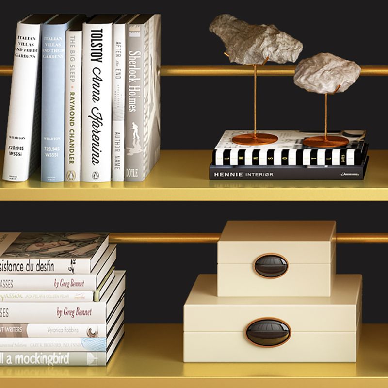 Libreria in metallo moderno libreria Etagere con retro aperto 70 "H x 19,7" W