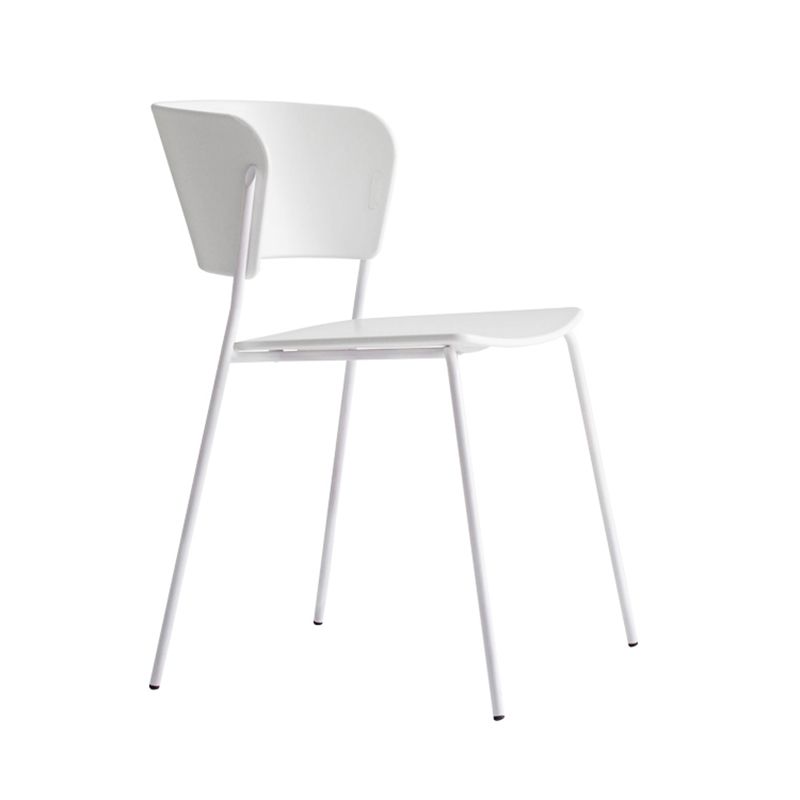Industrial Design Open Back Dining Side Chair Stacking Plastic Dining Chair Clearhalo ' kitchen&dining_furn' 'Dining Chairs' 'Dining Tables & Seating' 'dining_chair' 'furn' 'furn_dining_chair' 'Furniture' 'furniture_dining_chair' 'Kitchen & Dining Furniture' 'kitchen' 1200x1200_a9fb2a3e-f495-4568-9518-67fab2710365