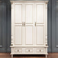 Traditional Wardrobe Armoire White Wooden Wardrobe Cabinet with Legs Clearhalo 'Armoires & Wardrobes' 'armoires_wardrobes' 'Bedroom Furniture' 'furn' 'furn_armoires_wardrobes' 'Furniture' 1200x1200_a9fbd93a-5b0c-4777-b6d8-2b034bd5347b