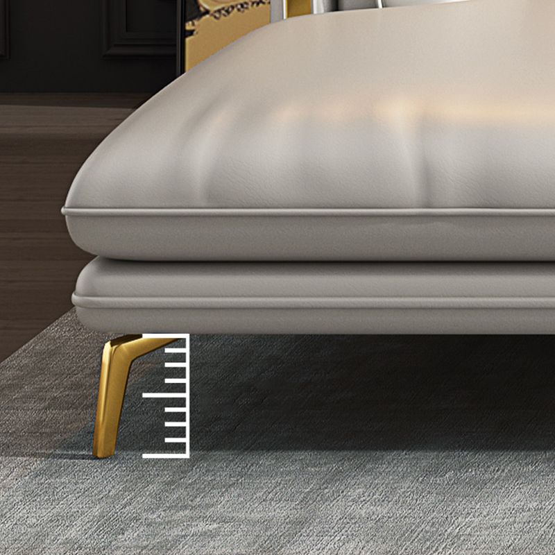 35.43 "Hoog uitlopende arm sectionele lederen sectionele lederen sectioneel met 3 kussens