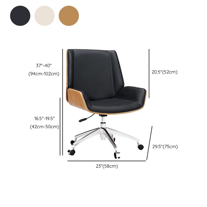 Contemporary Managers Chair Faux Leather and Chrome Frame Desk Chair Clearhalo 'furn' 'furn_office_chair' 'Furniture' 'Office Chairs' 'Office Furniture' 'office_chair' 1200x1200_aa0073d2-9087-4b2c-a514-952bcedc7d02