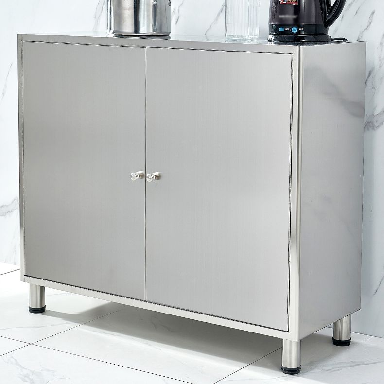 Stainless Steel Kitchen Sideboard Cabinet Modern Server Cabinet with Storage Clearhalo 'buffet_sideboard' 'Buffets & Sideboards' 'furn' 'furn_buffet_sideboard' 'Furniture' 'furniture_buffet_sideboard' 'Kitchen & Dining Furniture' 1200x1200_aa0185d5-b640-4375-8e9c-049f1ccae6d0