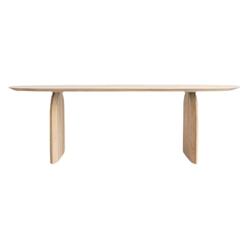 Oval Solid Wood Dining Table Simplicity Double Pedestal Dinette Table for Dining Room Clearhalo ' dining_table' 'Dining Tables & Seating' 'Dining Tables' 'furn' 'furn_dining_table' 'Furniture' 'furniture_dining_table' 'Kitchen & Dining Furniture' 'kitchen&dining_furn' 'kitchen' 'kitchen_dining_table' 1200x1200_aa027224-f8aa-4eed-b71b-002f2854d4dd