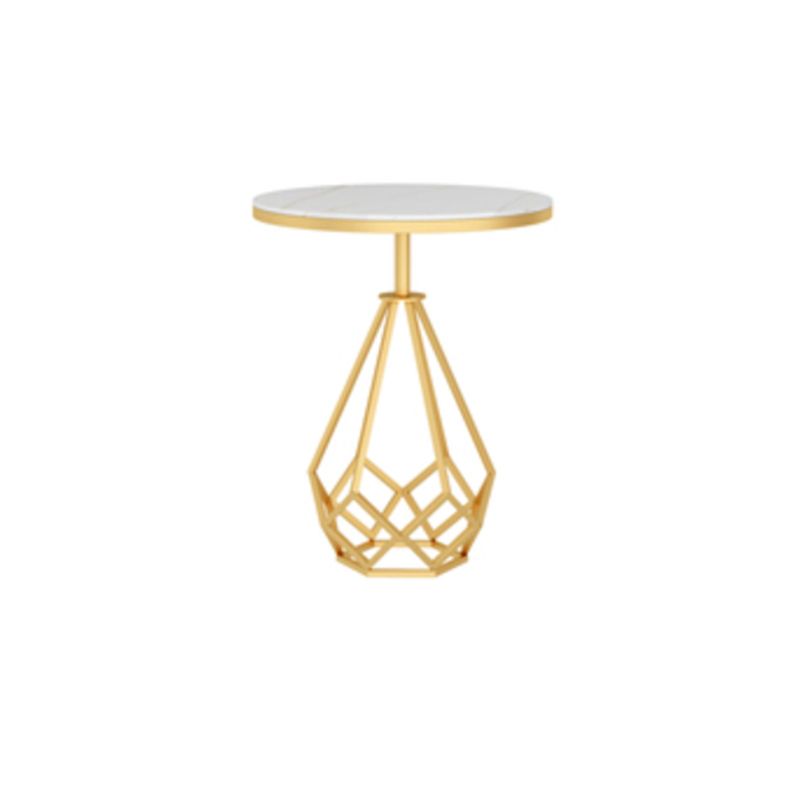 24 pouces H Glam Glam Nightand Metal Round Night Top Night Table