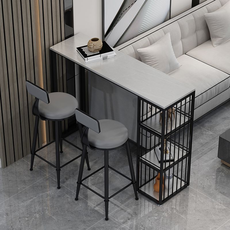 Low Back Dining Stools Round Armless Bar Stools with Metal Base