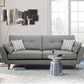 Tufted Flared Arm Sofa 3-Seater 34.64" H Linen Cushions Sofa Clearhalo 'furn' 'furn_sofas' 'Furniture' 'furniture_sofas' 'kitchen' 'kitchen_sofas' 'Living Room Furniture' 'Sofa' 'sofas' 1200x1200_aa052b1f-7cf0-4d15-828a-6fd7845c6f10