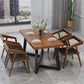 Rectangle Dining Table Simplicity Dinner Room Solid Wood Table with Metallic Base Clearhalo ' dining_table' 'Dining Tables & Seating' 'Dining Tables' 'furn' 'furn_dining_table' 'Furniture' 'furniture_dining_table' 'Kitchen & Dining Furniture' 'kitchen&dining_furn' 'kitchen' 'kitchen_dining_table' 1200x1200_aa05e67b-fe5d-4e23-a6c4-bf4f48e3b343