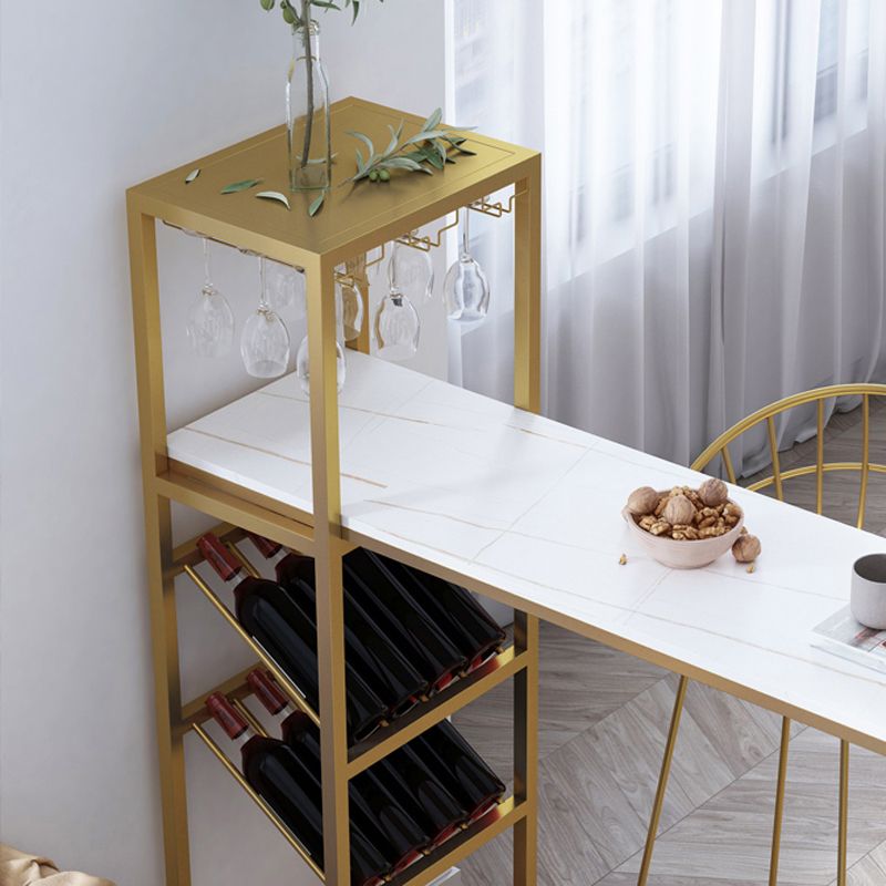 Glam Bar Table Set 1/2/3 Pcs Storage Bar Table with Bar Stools Clearhalo 'Bar Furniture' 'furn' 'furn_home_bar_bar_sets' 'Furniture' 'Home Bars & Bar Sets' 'home_bar_bar_sets' 'Kitchen & Dining Furniture' 1200x1200_aa060bb4-d01d-4d29-b027-448a299db34e