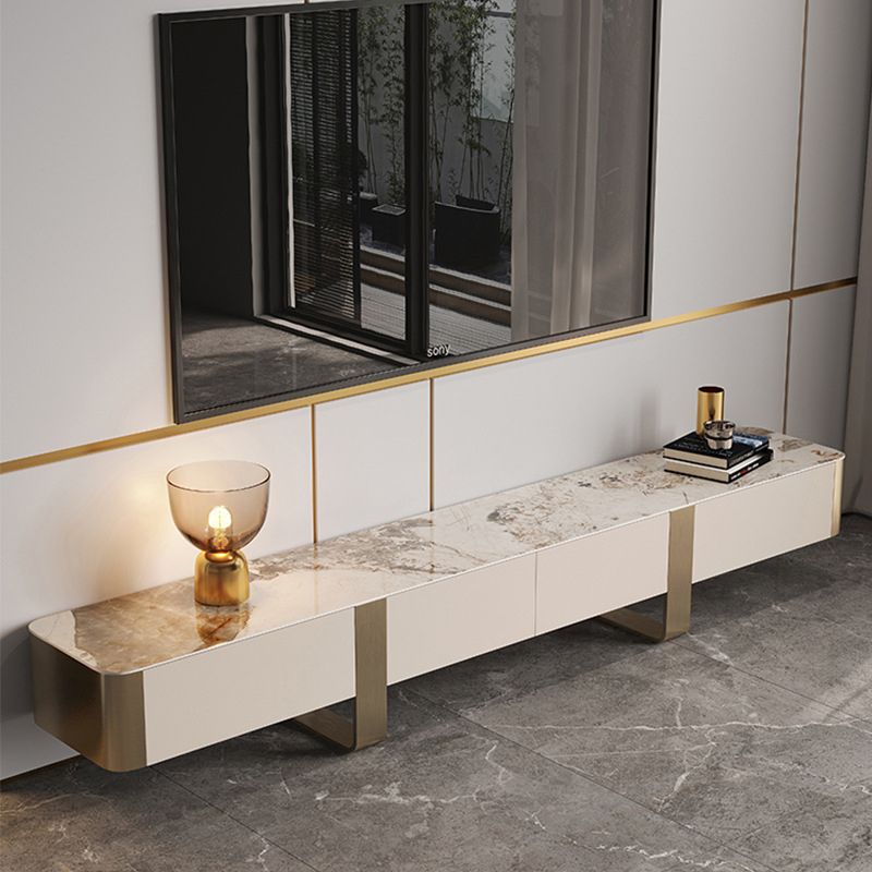 Glam 16" W TV Media Stand Enclosed Storage TV Media Console with Drawers