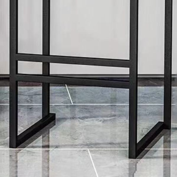 Taburete moderno de brazo sin brazo de respaldo Taburete de barra de cocina de hierro con cojín y pedal