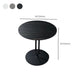Stone Top Accent Side Table Rundes Sockel Wohnzimmer Metall Ecktisch