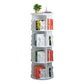 Contemporary Bookcase White Engineered Wood Vertical Shelf Bookcase
