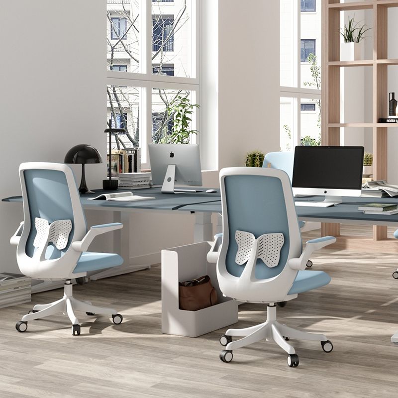 Flip-up Armrest Desk Chair Microfiber Desk High Back Chair Swivel Ergonomic Clearhalo 'furn' 'furn_office_chair' 'Furniture' 'Office Chairs' 'Office Furniture' 'office_chair' 1200x1200_aa0c501e-ff7b-488c-a824-44a8fd747300